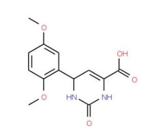 6-(2,5-Dimethoxyphenyl)-2-oxo-1,2,3,6-tetrahydro-4-pyrimidinecarboxylic acid - chemical structure image