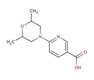 6-(2,6-dimethylmorpholin-4-yl)nicotinic acid - chemical structure image