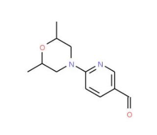 6-(2,6-Dimethylmorpholino)nicotinaldehyde - chemical structure image