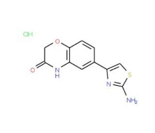 6-(2-Amino-1,3-thiazol-4-yl)-2H-1,4-benzoxazin-3(4H)-one hydrochloride (CAS 1049742-69-9) - chemical structure image