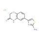6-(2-Amino-1,3-thiazol-4-yl)-2H-1,4-benzoxazin-3(4H)-one hydrochloride (CAS 1049742-69-9) - chemical structure image