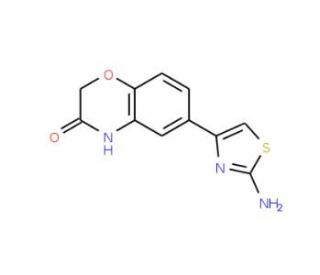 6-(2-amino-1,3-thiazol-4-yl)-2H-1,4-benzoxazin-3(4H)-one - chemical structure image