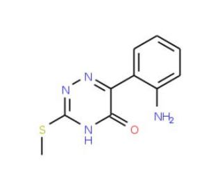 6-(2-Amino-phenyl)-3-methylsulfanyl-4H-[1,2,4]triazin-5-one - chemical structure image