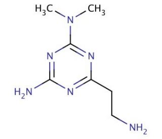 6-(2-aminoethyl)-N,N-dimethyl-1,3,5-triazine-2,4-diamine - chemical structure image