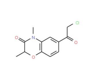 6-(2-Chloro-acetyl)-2,4-dimethyl-4H-benzo-[1,4]oxazin-3-one - chemical structure image