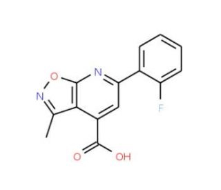 6-(2-fluorophenyl)-3-methylisoxazolo[5,4-b]pyridine-4-carboxylic acid - chemical structure image