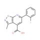 6-(2-fluorophenyl)-3-methylisoxazolo[5,4-b]pyridine-4-carboxylic acid - chemical structure image