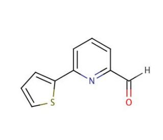 6-(2-Thienyl)-2-pyridinecarboxaldehyde (CAS 208111-00-6) - chemical structure image