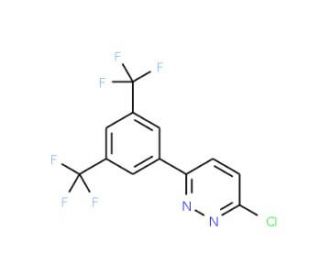 6-[3,5-Bis(trifluoromethyl)phenyl]-3-chloropyridazine - chemical structure image