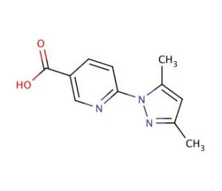 6-(3,5-dimethyl-1H-pyrazol-1-yl)nicotinic acid - chemical structure image