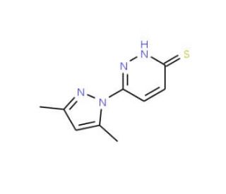 6-(3,5-dimethyl-1H-pyrazol-1-yl)pyridazine-3-thiol - chemical structure image