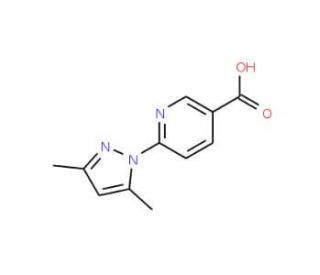 6-(3,5-Dimethyl-pyrazol-1-yl)-nicotinic acid - chemical structure image