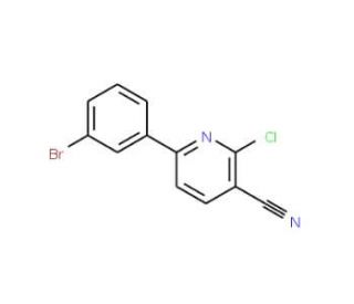 6-(3-Bromophenyl)-2-chloronicotinonitrile (CAS 147426-93-5) - chemical structure image