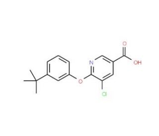 6-(3-tert-butylphenoxy)-5-chloronicotinic acid - chemical structure image