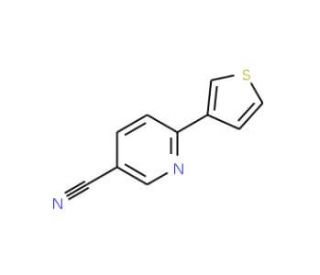 6-(3-Thienyl)nicotinonitrile - chemical structure image
