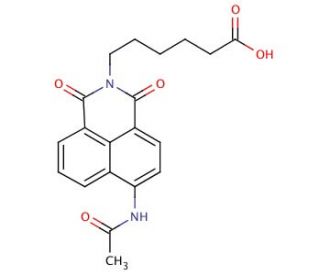 6-(4-Acetamido-1,8-naphthalamido)hexanoic acid (CAS 172227-59-7) - chemical structure image