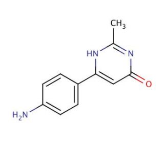 6-(4-aminophenyl)-2-methylpyrimidin-4(3H)-one - chemical structure image