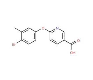 6-(4-bromo-3-methylphenoxy)nicotinic acid - chemical structure image