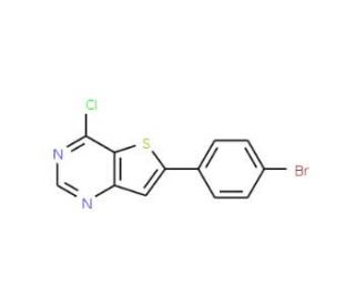 6-(4-Bromophenyl)-4-chloro-thieno[3,2-d]pyrimidine - chemical structure image