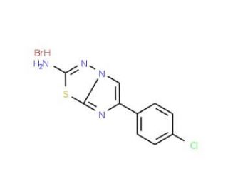 6-(4-chlorophenyl)imidazo[2,1-b][1,3,4]thiadiazol-2-amine hydrobromide (CAS 16163-53-4) - chemical structure image