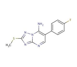 6-(4-Fluorophenyl)-2-(methylsulfanyl)-[1,2,4]triazolo[1,5-a]pyrimidin-7-amine (CAS 338394-83-5) - chemical structure image