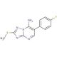 6-(4-Fluorophenyl)-2-(methylsulfanyl)-[1,2,4]triazolo[1,5-a]pyrimidin-7-amine (CAS 338394-83-5) - chemical structure image