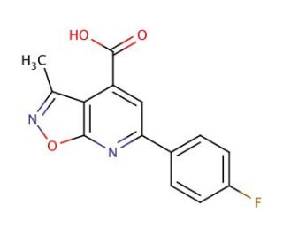 6-(4-fluorophenyl)-3-methylisoxazolo[5,4-b]pyridine-4-carboxylic acid - chemical structure image