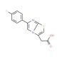 [6-(4-fluorophenyl)imidazo[2,1-b][1,3]thiazol-3-yl]acetic acid (CAS 878259-69-9) - chemical structure image