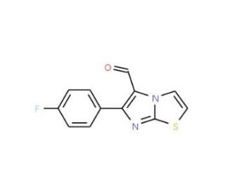 6-(4-Fluorophenyl)imidazo[2,1-b]thiazole-5-carboxaldehyde (CAS 134670-30-7) - chemical structure image
