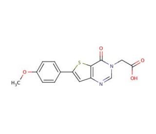 [6-(4-methoxyphenyl)-4-oxothieno[3,2-d]pyrimidin-3(4H)-yl]acetic acid - chemical structure image