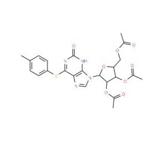 6-[(4-Methylphenyl)thio]-2-oxo-9-(2&prime;,3&prime;,5&prime;-tri-O-acetyl-&beta;-D-ribofuranosyl)-2,3-dihydropurine (CAS 135041-24-6) - chemical str