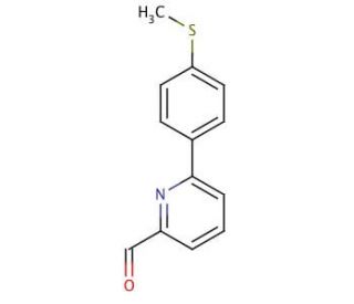 6-[4-(Methylthio)phenyl]-2-pyridinecarboxaldehyde (CAS 834884-85-4) - chemical structure image