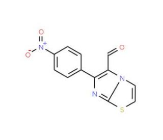 6-(4-Nitro-phenyl)-imidazo[2,1-b]thiazole-5-carboxaldehyde - chemical structure image
