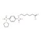 6-({[4-(pyrrolidin-1-ylsulfonyl)phenyl]sulfonyl}amino)hexanoic acid - chemical structure image