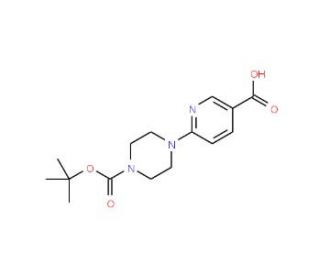 6-[4-(tert-Butoxycarbonyl)piperazin-1-yl]pyridine-3-carboxylic acid (CAS 201809-22-5) - chemical structure image