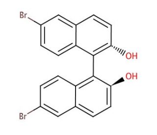 6,6&prime;-Dibromo-1,1&prime;-bi-2-naphthol (CAS 13185-00-7) - chemical structure image