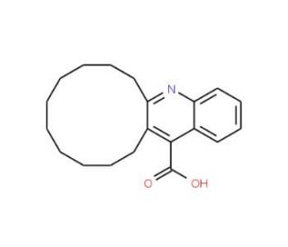 6,7,8,9,10,11,12,13,14,15-Decahydro-5-aza-cyclo-dodeca[b]naphthalene-16-carboxylic acid - chemical structure image