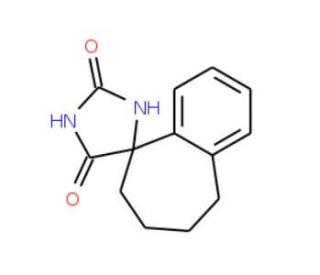 6,7,8,9-tetrahydro-2&prime;H,5&prime;H-spiro[benzo[7]annulene-5,4&prime;-imidazolidine]-2&prime;,5&prime;-dione (CAS 109402-17-7) - chemical structure imag