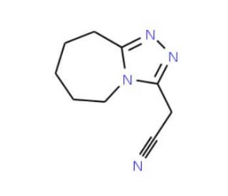 (6,7,8,9-Tetrahydro-5H-[1,2,4]triazolo[4,3-a]azepin-3-yl)-acetonitrile (CAS 116598-69-7) - chemical structure image