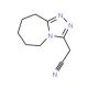 (6,7,8,9-Tetrahydro-5H-[1,2,4]triazolo[4,3-a]azepin-3-yl)-acetonitrile (CAS 116598-69-7) - chemical structure image