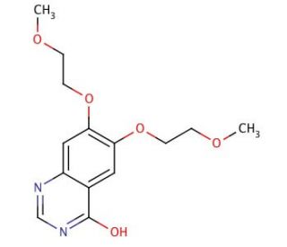 6,7-bis(2-Methoxyethoxy)-3,4-dihydroquinazolin-4-one (CAS 179688-29-0) - chemical structure image