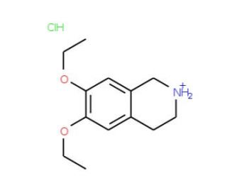 6,7-diethoxy-1,2,3,4-tetrahydroisoquinoline hydrochloride (CAS 63905-65-7) - chemical structure image