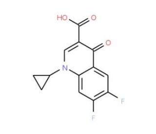 6,7-Difluoro-4-oxo-1-cyclopropyl-1,4-dihydro-quinoline-3-carboxylic acid (CAS 93107-30-3) - chemical structure image