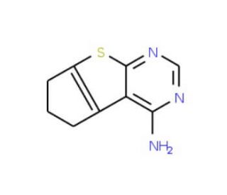 6,7-dihydro-5H-cyclopenta[4,5]thieno[2,3-d]pyrimidin-4-amine - chemical structure image