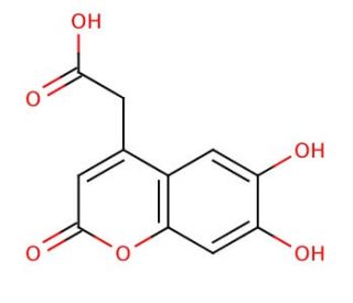 6,7-Dihydroxycoumarin-4-acetic Acid (CAS 88404-14-2) - chemical structure image