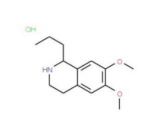 6,7-Dimethoxy-1-propyl-1,2,3,4-tetra&ne;hydroisoquinoline hydrochloride (CAS 101776-23-2) - chemical structure image