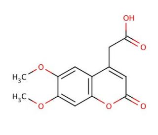 6,7-Dimethoxycoumarin-4-acetic Acid (CAS 88404-26-6) - chemical structure image