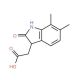 (6,7-Dimethyl-2-oxo-2,3-dihydro-1H-indol-3-yl)-acetic acid (CAS 915921-16-3) - chemical structure image