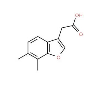 (6,7-Dimethyl-benzofuran-3-yl)-acetic acid - chemical structure image