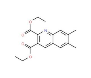 6,7-Dimethylquinoline-2,3-dicarboxylic acid diethyl ester (CAS 948294-48-2) - chemical structure image
